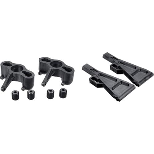 2PCS Down Suspension Arms EA1001 for JLB Racing CHEETAH 1/10 Brushless & 2x Steering Block Steering Knuckles Hub Carrier