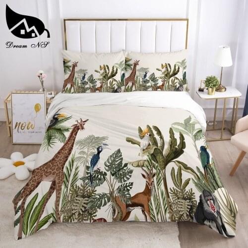 Dream NS Tropical Rainforest Plant Bedding set Queen Bedding Home Textiles Set Bedclothes Gradient Mandala duvet cover set