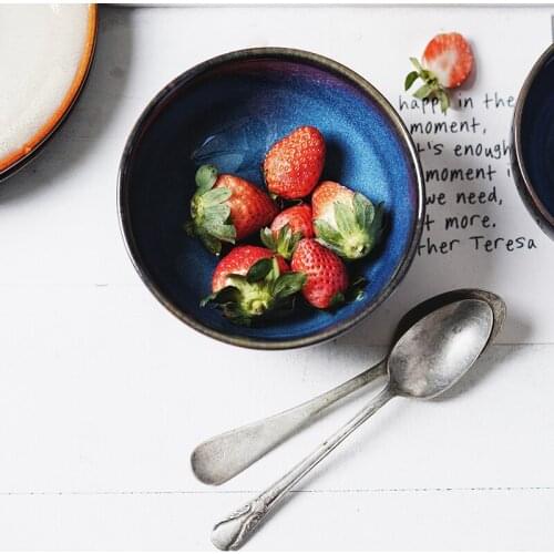 Creative Ceramic Kiln Transform Japanese Household Rice Bowl Restaurant Rice Bowl Fruit Bowl Small Soup Bowl