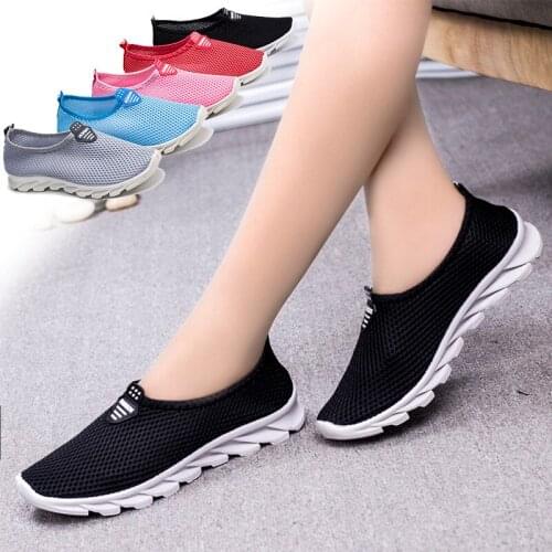 Bottom price snapped up spring and summer breathable mesh sneakers a pedal light shoes color hollow shoes