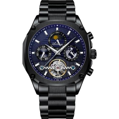 New design 2021 AILANG brand mens automatic mechanical watch hollow luminous business mens watch