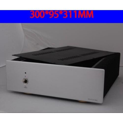KYYSLB 300*95*311MM all aluminum pure rear stage amplifier chassis Box House DIY with cooling holes Amplifier Case Shell