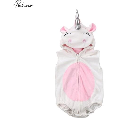Hot Toddler Newborn Cute Unicorn Baby Girls Fleece Romper Jumpsuit Jumper Outfits Costume