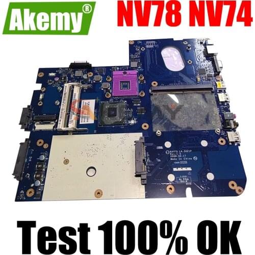 AKEMY LA-5021P MB.B5702.001 Laptop Motherboard for GATEWAY NV78 NV74 main board MBB5702001 KAYF0 Intel HD graphics free cpu