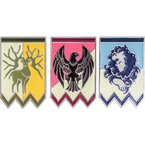 Fire Emblem Badges Pin Set for Three Houses Costume Accessories Zinc Alloy Halloween 3 PICS Gift Box High Quality X-COSTUME