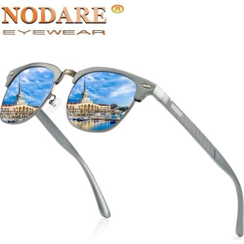NODARE 2020 Brand Polarized Sunglasses Aluminum magnesium Frame Male Sun Glasses Fashion Driving Fishing Eyewear Zonnebril Heren