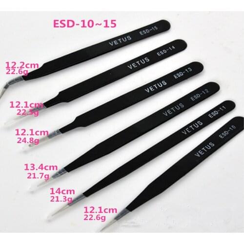 Eyelashes Tweezers Curved Straight Anti-static Stainless Steel Tweezers Maintenance Tools Industrial Precision Tools
