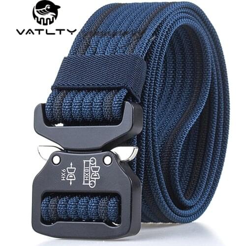 Retro Police Tactical Belt Strong 1200D Real Nylon Military Army Belt Rust-Proof Metal Quick Release Buckle Qutdoor Work Belt