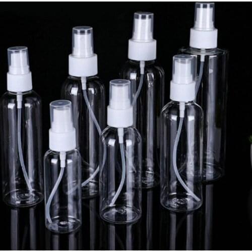 6pcs/lot Transparent Empty Spray Bottles Plastic Mini Refillable Container Empty Cosmetic Containers Travel Bottle