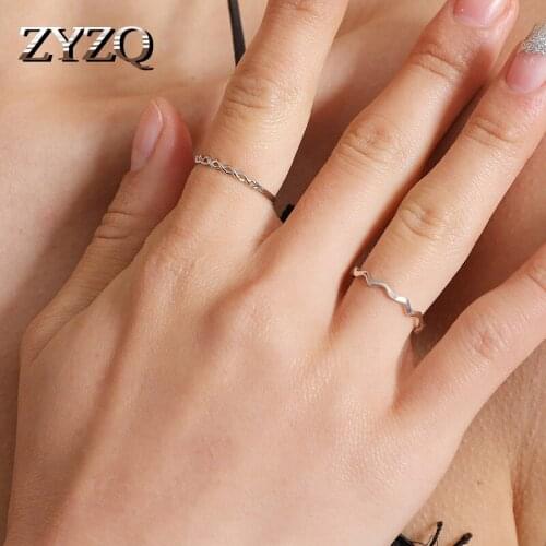 ZYZQ Classic Thin Metal Knuckle Rings For Women Fashion Accessories Jewelry Gadget Birthday Gift For Girlfriend Wholesale Lots