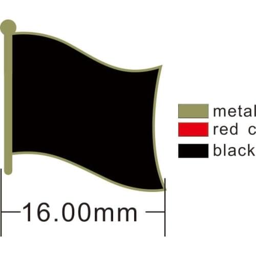 Black and red flag Lapel Pin Badge Enamel badge brooch Jeans shirt bags Cool Gift (350pcs/lot)