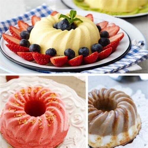 1pc Silicone Swirl Bundt Cake Pan Chocolate Pastry Mold Bakeware Tray Mould Tool