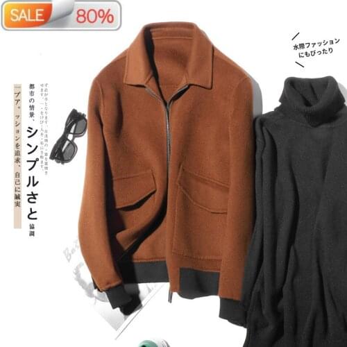 100%Wool Coat Men Short Double-sided Man Jacket British Spring Autumn Mens Coats and Jackets Overcoat LM1A-1017 B2146A