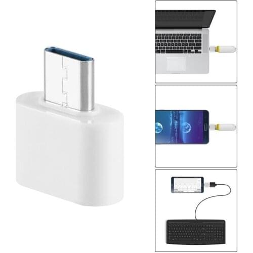 100Pcs Wholesale Mini USB Type C OTG Adapter for Samsung S20 Xiaomi Mi 10 9 OTG Data Converter for Huawei Honor Mate P20 P30 Pro