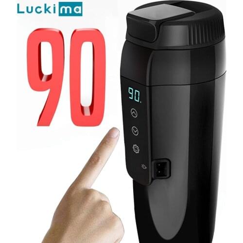 12V 24V 70W Car Heating Cup 110V-240V Home Travel Water Heater Stainless Steel Temperature Adjustable Thermos Water Kettle Mug