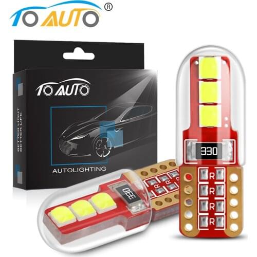 2pcs W5W LED T10 LED Bulbs Canbus 6SMD 3535 For Car Parking Position Interior Map Dome Lights Error Free 194 168 Auto Lamp 12V