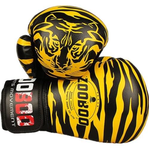 Boxing Gloves Professional Tiger Mesh Breathable PU Leather Flame Gloves Sanda Boxe Thai Glove Box Mma guantes de boxeo