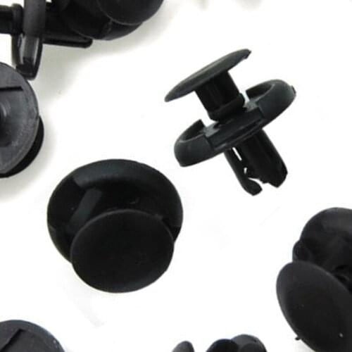 Push 7mm Hole Panel Mudguard Splash Shield Rivet Fastener Clips Trim Retainer For Toyota Mazda Black 20pcs Useful Durable