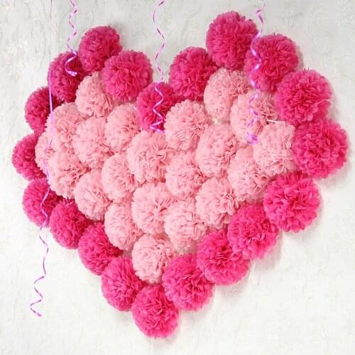 12inch 30cm Tissue Paper Pom Poms Paper Flowers Ball Pompom for Wedding Birthday Decoration Christmas Halloween Party Supplies