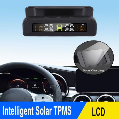Solar TPMS Tyre Pressure Temperature Warning sensor Car Tire Pressure Alarm Monitor System Auto Security Alarm Systems IP67