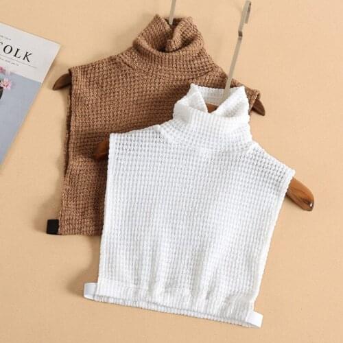 Plus Size Turtleneck Fake Collar for Women Autumn Winter Windproof False Collar Girls Removable Shirt Detachable Scarf Wrap