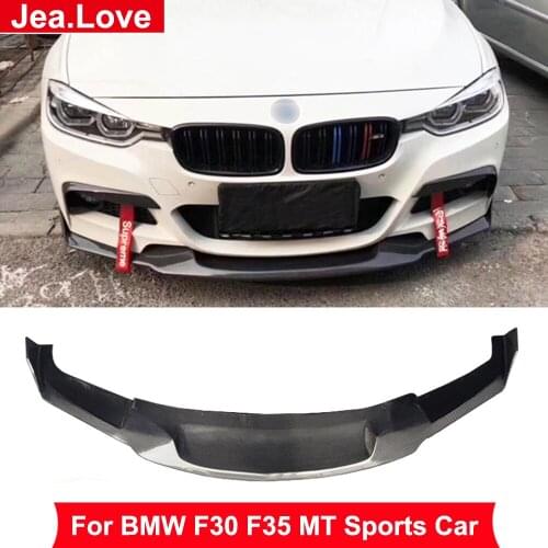 MAD Style Real Carbon Fiber Front Lip Bumper Diffuser Chin Shovel For BMW 3 Series F30 F35 MT Sports Car 2012-2018 Stying