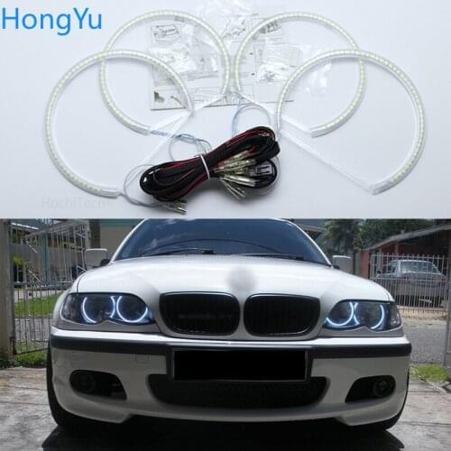 For BMW 3 Serie E46 Sedan facelift 2001-2005 Halogen headlight Smd Led Angel Eyes kit Excellent Ultra bright illumination DRL
