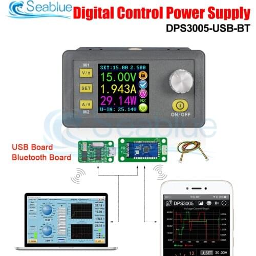 DPS3005 32V 5A Communication Function Constant Voltage Current Step-down Power Supply Module Voltage Converter LCD Voltmeter