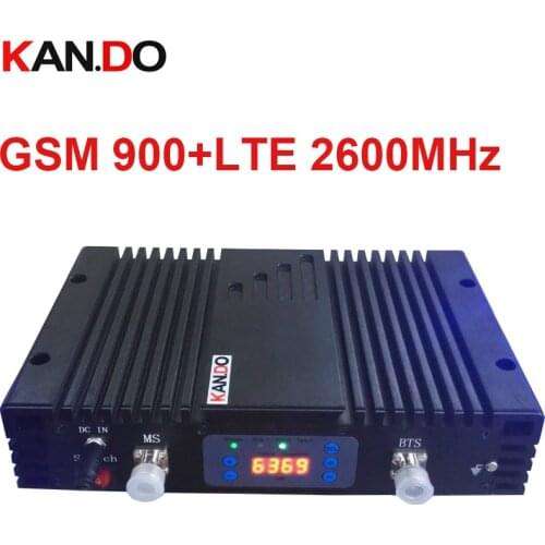 70dbi GSM+4G DUAL Band Repeater AGC/MGC 900MHZ+2600MHz Signal Booster GSM Repeater Lte 4G BOOSTER no interfer to base station