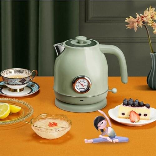 JRM0516 Kitchen Circle Electric Kettle Home Retro Kettle Thermal Insulation Large Capacity 304 Stainless Steel Integrated Kettle