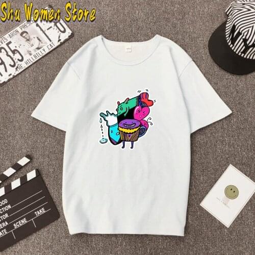 Anime Tshirt Fashion Japanese Print T Shirt Women Oversized Tops Short Sleeve Vogue Summer T-Shirt Female Harajuku Loose Tee Top