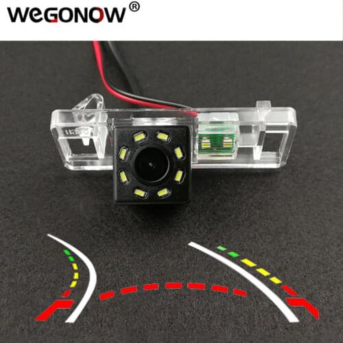 HD Wireless Car CCD Rear Camera Fisheye 4 8 12 led dynamic For Peugeot 307 308 408 508 Nissan Sunny X-Trail QASHQAI Lifan Geely