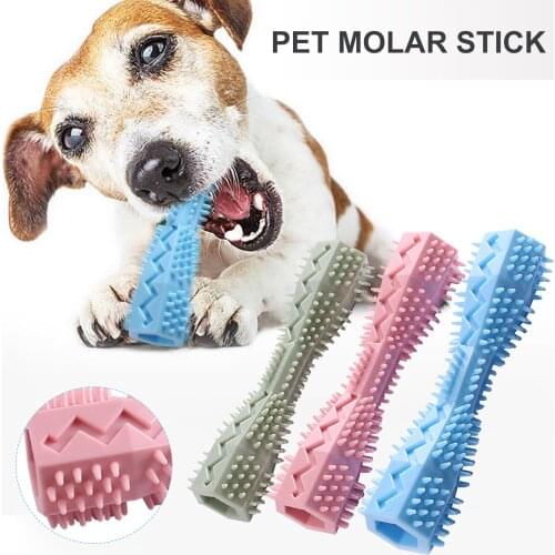 Juguetes para perros cachorros Teeth Molar Comfortable Touch Bite Resistant Portable Pet Dogs Molar Stick Toy Dog Birthday Gift
