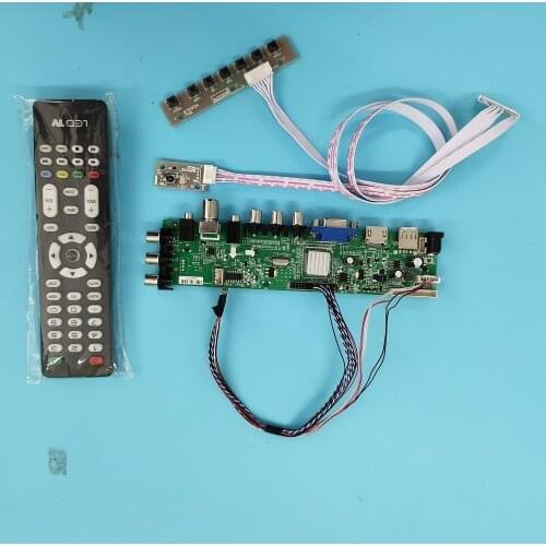 Kit For LTN121AT06-G02/LTN121AT06-H01 TV LVDS USB VGA LED HDMI digital DVB-T remote Signal controller board 1280X800 40pin WLED