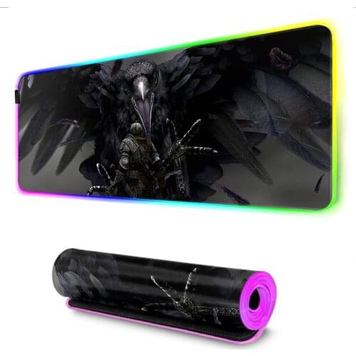 Mouse pad RGB Dark Souls Gaming Accessories Computer Large 900x400 Mousepad Gamer Rubber Carpet With Backlit gaming mouse pad