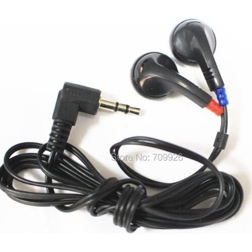 Linhuipad 1000 Pack Black stereo disposable earbuds DE-05 Cheap earphone for tourist bus ,library ,gyms hospital