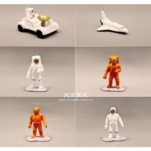 Model Figurine Astronaut Mini Small Space Vehicle Rover Space Spaceship DIY Hand Made Model Action Figures Toys Doll Home Decor