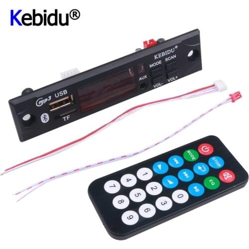 MP3 Module Car Audio USB TF FM Radio Module Wireless Bluetooth 5V 12V MP3 WMA Decoder Board MP3 Player With Remote Control