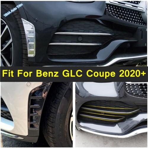 Car Styling Front Bumper Side Fender Air Vent / Fog Lamp Eyelid Eyebrow Cover Trim Fit For Mercedes-Benz GLC Coupe 2020 2021
