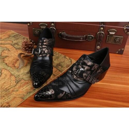 Ntparker-Fashion Man Shoes Designers Leather Dress Shoes Height Increased Elevator Business Shoes Men Party Big Size 45 46