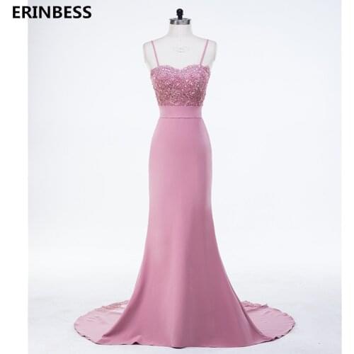 Bridesmaid Dress Vestidos De Fiesta De Noche Bean Pink Lace Appliques Mermaid Bridesmaid Dresses 2019 Style Wedding Guest Dress