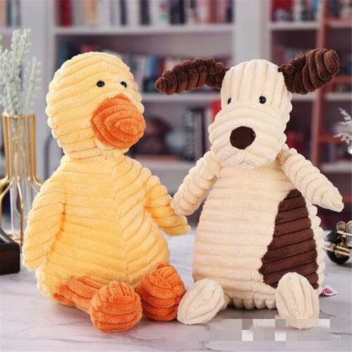 Plush Animals Shape Cute Chew Pet Molar Toy Puppy Squeaky Biting Chewing Durable Corduroy Sound Cat Dogs Train Fun Teeth Clean