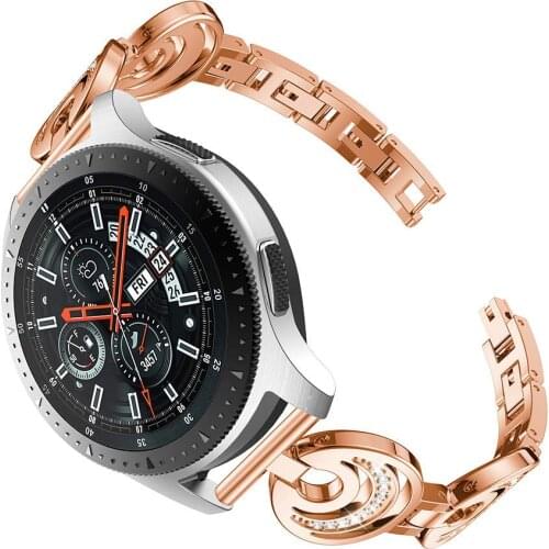 22mm Stainless Steel Metal Jewelry Watch Band for Samsung Galaxy Watch 46mm Gear S3 Frontier S3 Classic Straps Wristbands