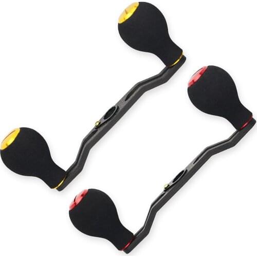 EKFan Black EVA Knob With Length121mm 8*5mm Hole Carbon Fiber Fishing Reel Handle For Baitcasting Fishing Reel Rocker