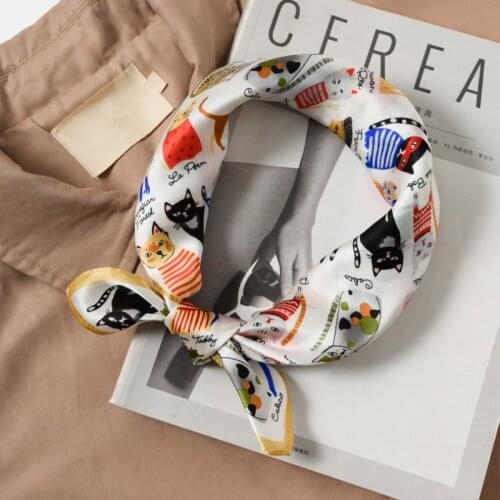 Scarf Silk Bandana Women Summer Square Wrap Ladies Scarves 100% Mulberry 2021 Fashion Luxury High Quality Headband Hijab Shawls
