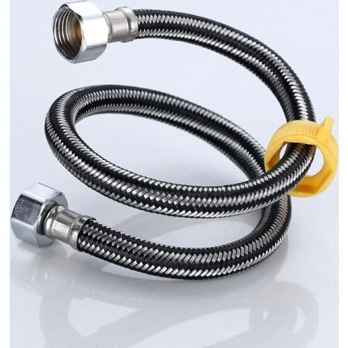 30/60/80cm Plumbing Hose Double-Headed Stainless Wire Faucet Hose Home Bathroom Toilet Shower Hose Flexible Plumbing Hose Pipe
