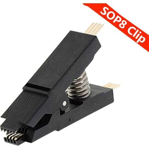 SOIC8/SOP8 Flash Chip IC Test Clip Black for BIOS/24/25/93 Programmer Adpter (SOP8 Clip)