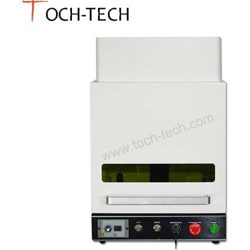 Enclosed Automatic Door Fiber Laser Marking Machine Metal Plastic Laser Engraving and Marking Machine with CCD Cyclops Camera