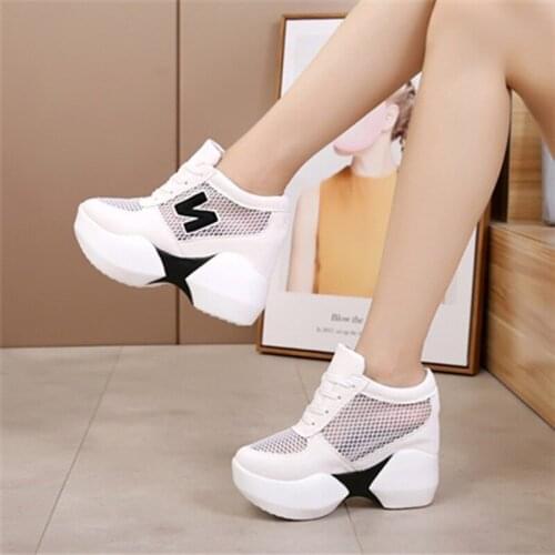 Women Chunky Sneakers Platform Tenis Waliking Shoes Spring Trainers Wedges Casual Shoes Designers Lace Up Dad Shoes Woman 7CM