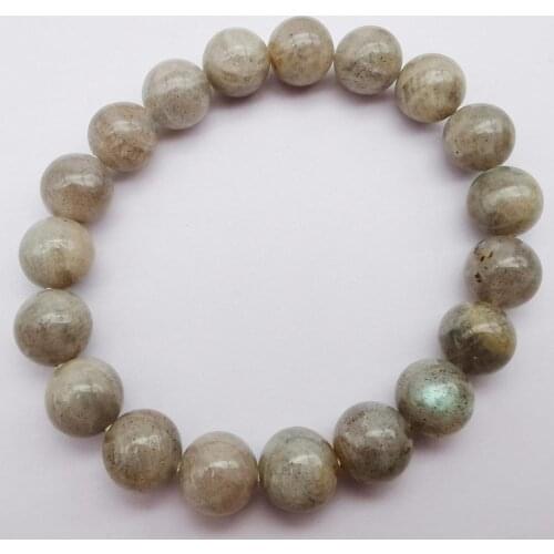 10MM Labradorite Round Beads Bracelet Bangle Stretch Jewelry For Gift 8 Inch G267